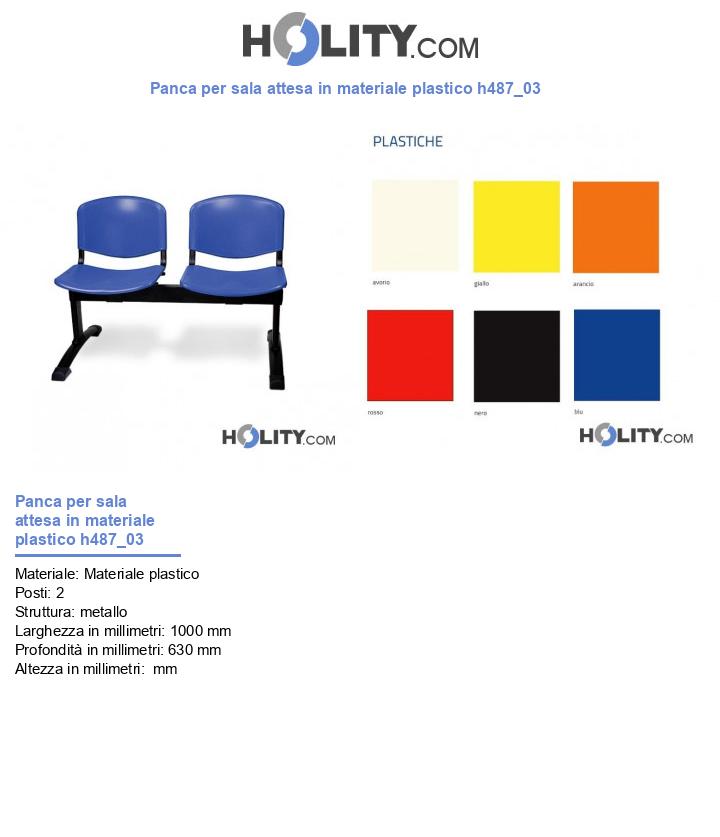 Panca per sala attesa in materiale plastico h487_03