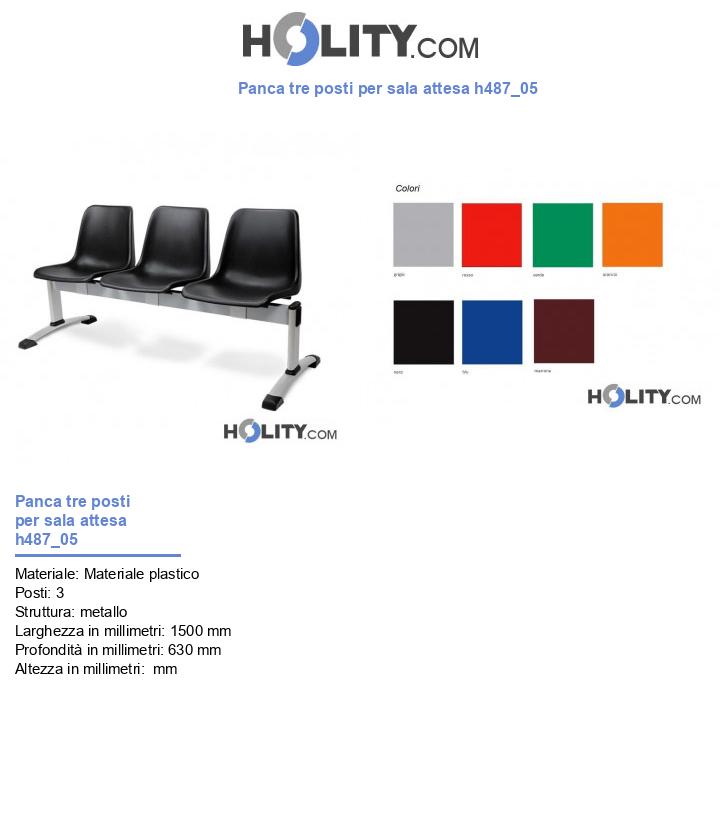 Panca tre posti per sala attesa h487_05