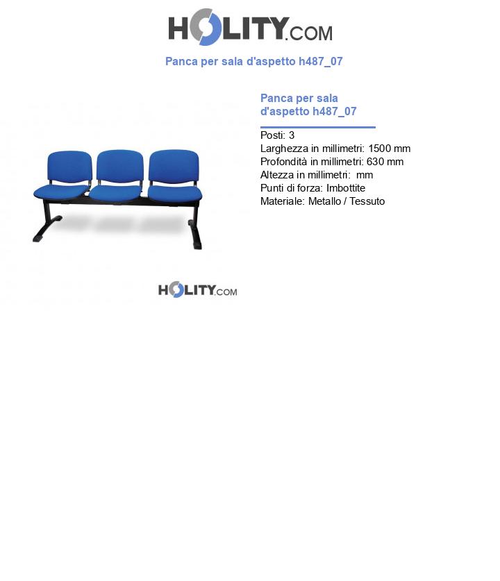 Panca per sala d'aspetto h487_07