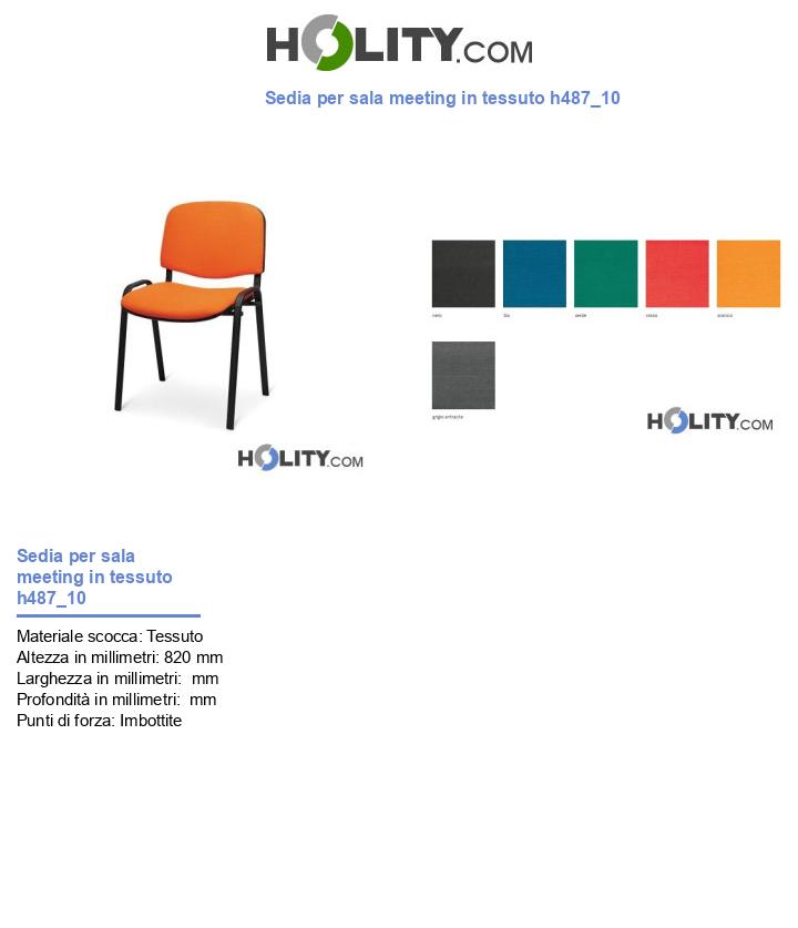 Sedia per sala meeting in tessuto h487_10