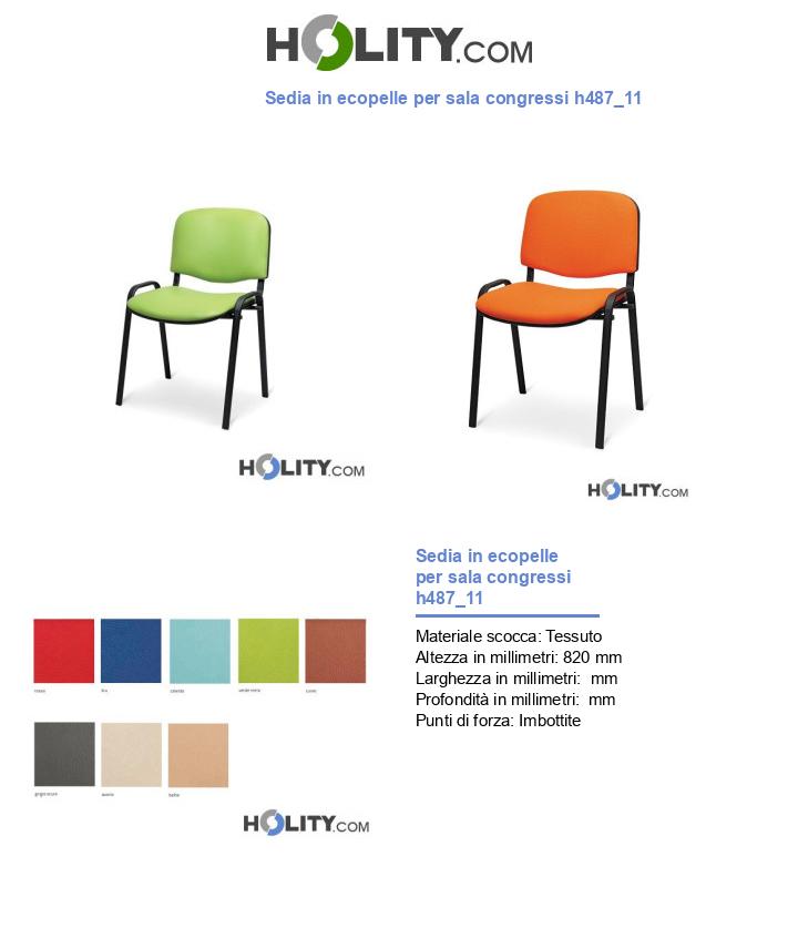 Sedia in ecopelle per sala congressi h487_11