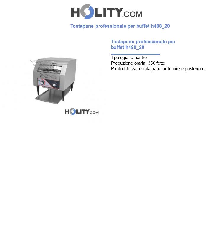 Tostapane professionale per buffet h488_20