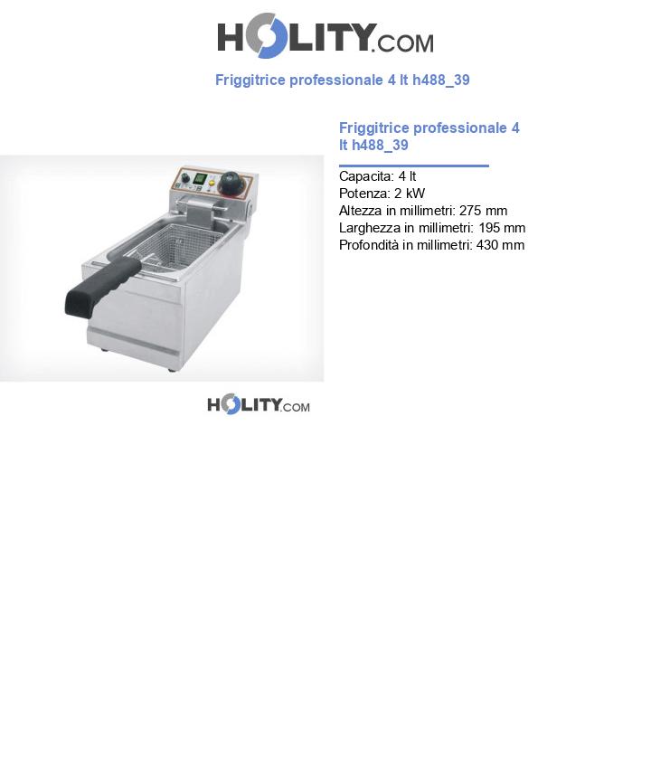 Friggitrice professionale 4 lt h488_39