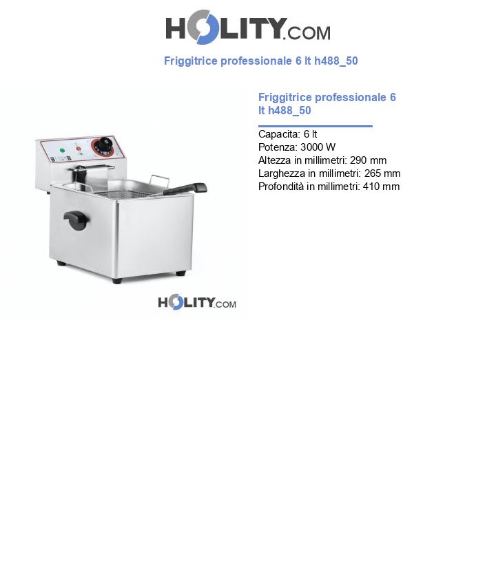 Friggitrice professionale 6 lt h488_50