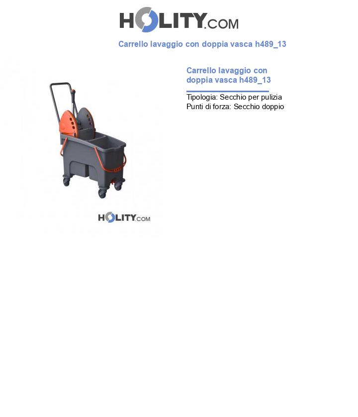 Carrello lavaggio con doppia vasca h489_13