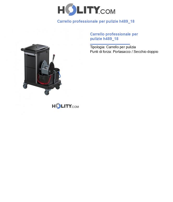 Carrello professionale per pulizie h489_18
