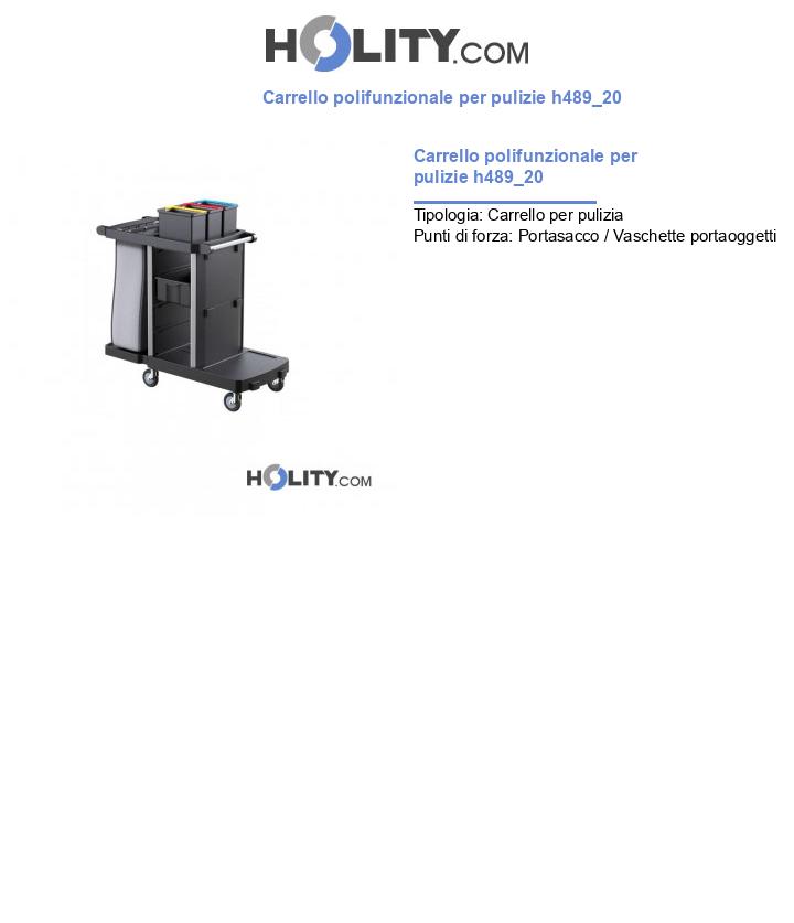 Carrello polifunzionale per pulizie h489_20