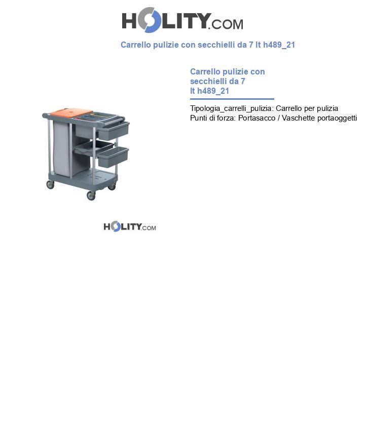Carrello pulizie con secchielli da 7 lt h489_21