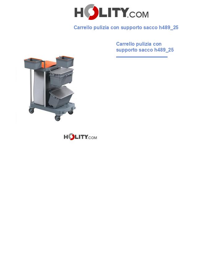 Carrello pulizia con supporto sacco h489_25