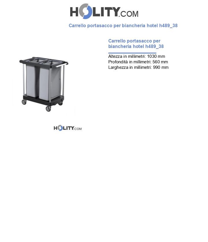 Carrello portasacco per biancheria hotel h489_38