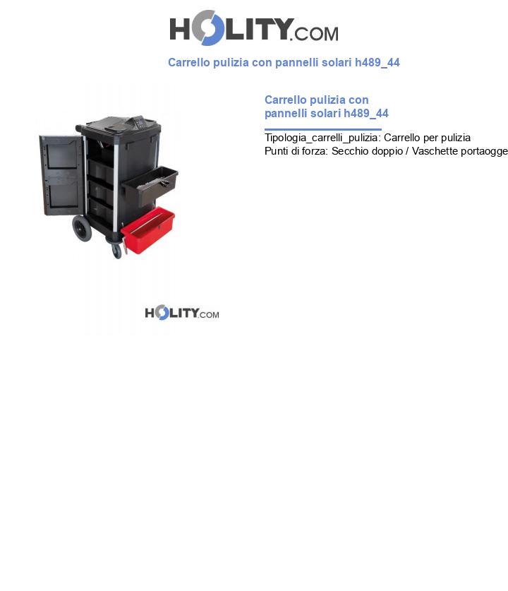 Carrello pulizia con pannelli solari h489_44