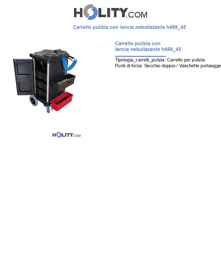 Carrello pulizia con lancia nebulizzante h489_45