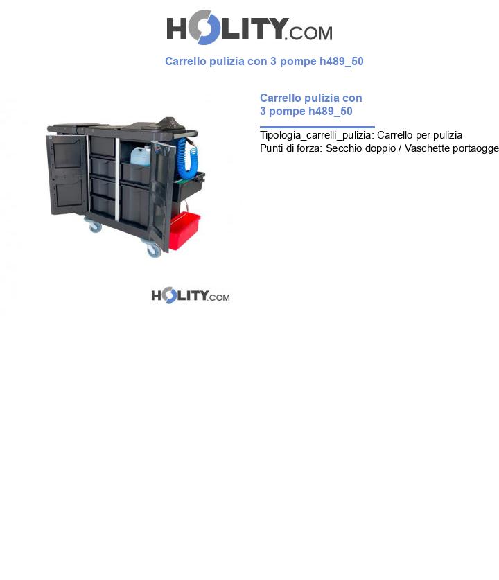 Carrello pulizia con 3 pompe h489_50