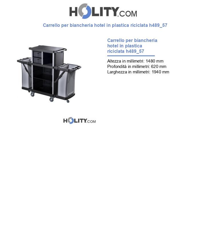 Carrello per biancheria hotel in plastica riciclata h489_57