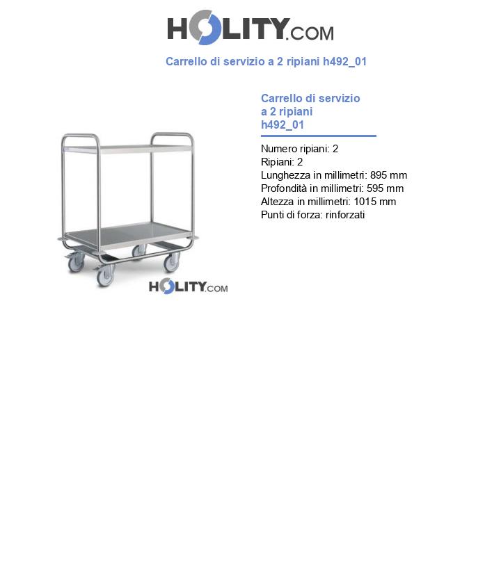 Carrello di servizio a 2 ripiani h492_01