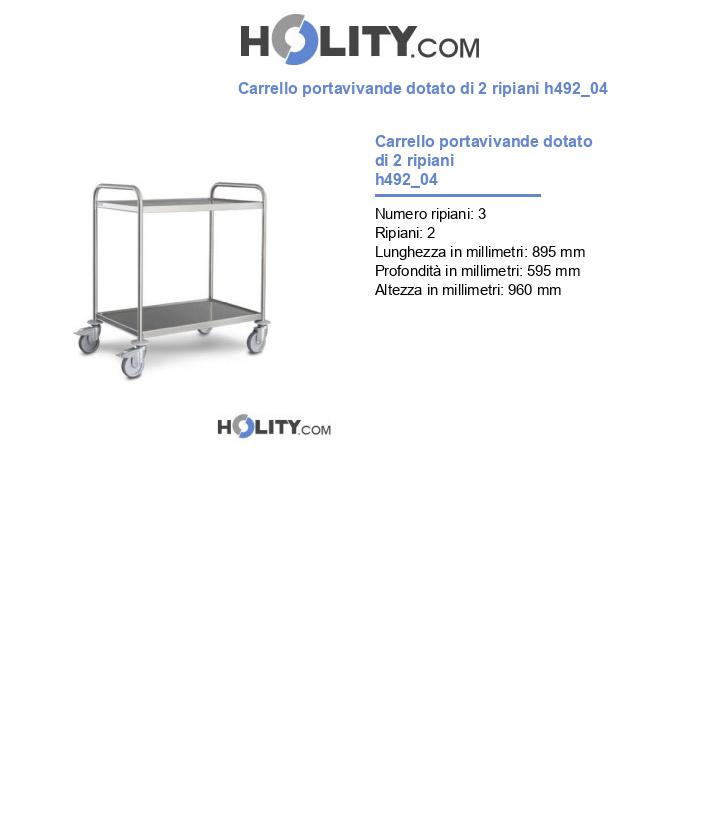 Carrello portavivande dotato di 2 ripiani h492_04