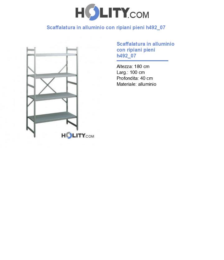 Scaffalatura in alluminio con ripiani pieni h492_07