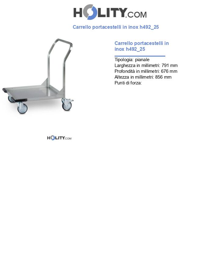 Carrello portacestelli in inox h492_25