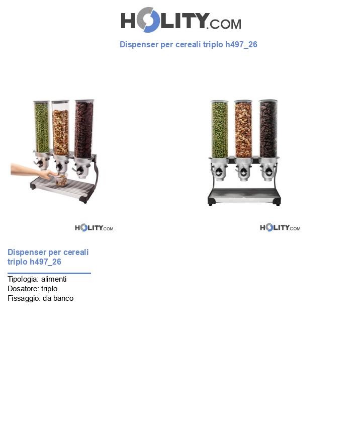 Dispenser per cereali triplo h497_26
