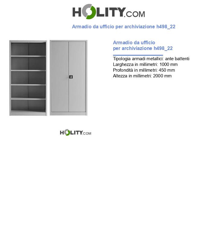 Armadio da ufficio per archiviazione h498_22