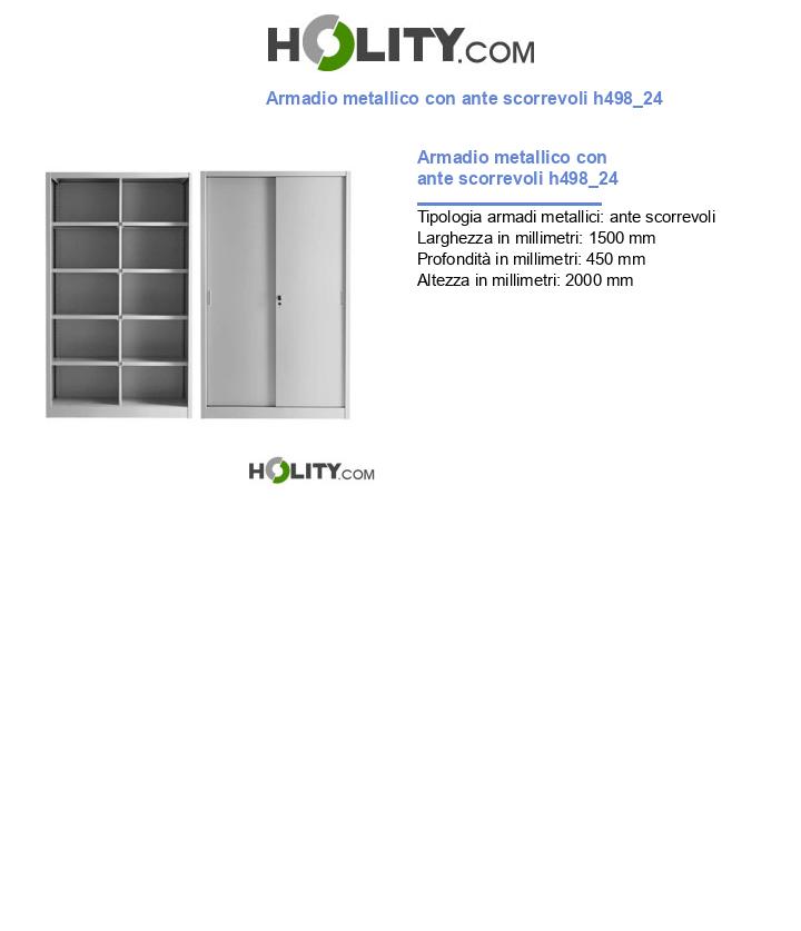 Armadio metallico con ante scorrevoli h498_24