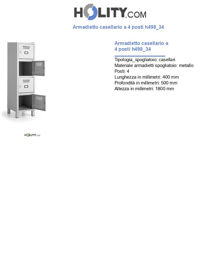 Armadietto casellario a 4 posti h498_34