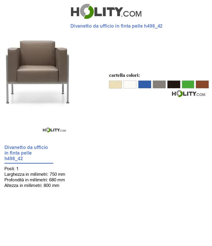 Divanetto da ufficio in finta pelle h498_42