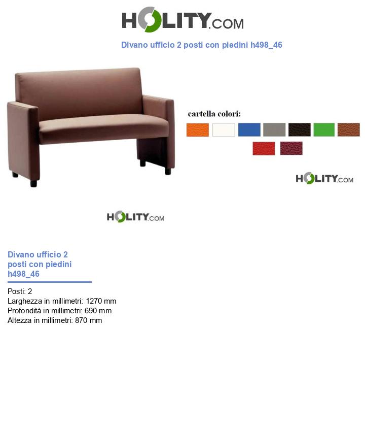 Divano ufficio 2 posti con piedini h498_46
