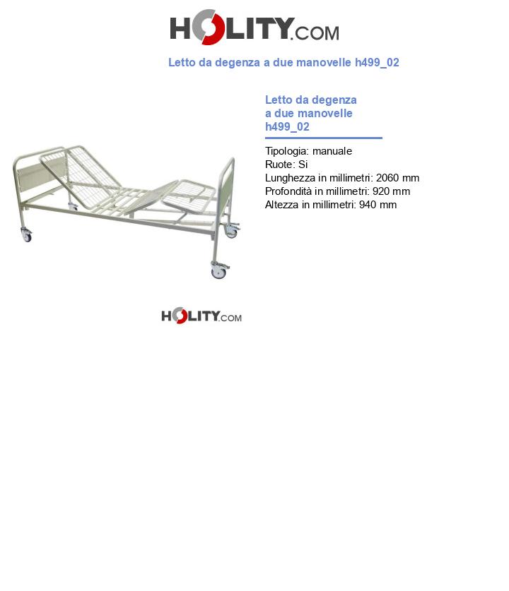 Letto da degenza a due manovelle h499_02