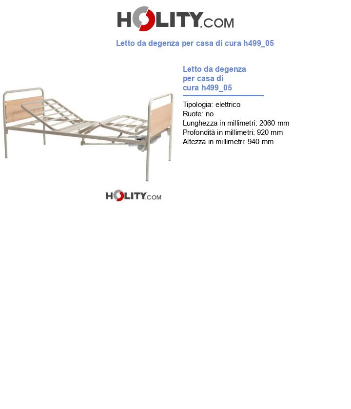 Letto da degenza per casa di cura h499_05