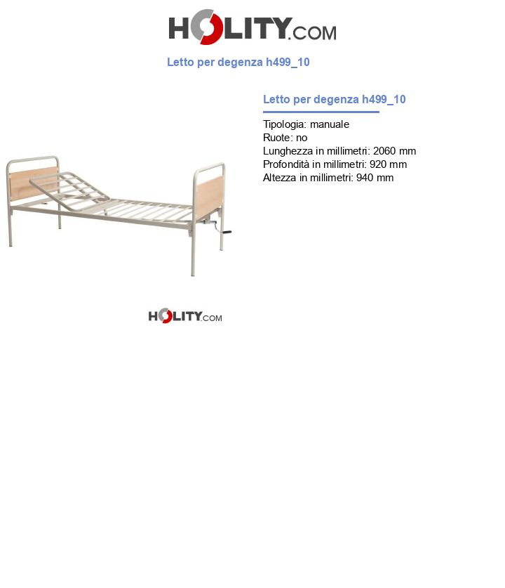 Letto per degenza h499_10