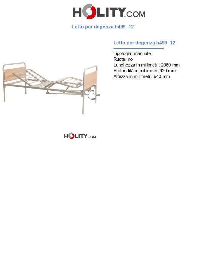 Letto per degenza h499_12