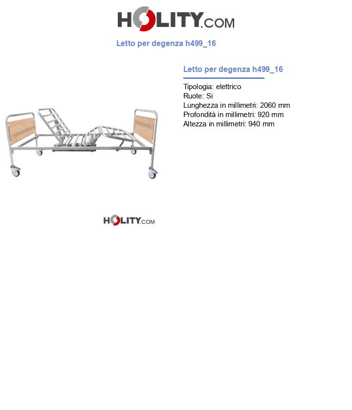 Letto per degenza h499_16