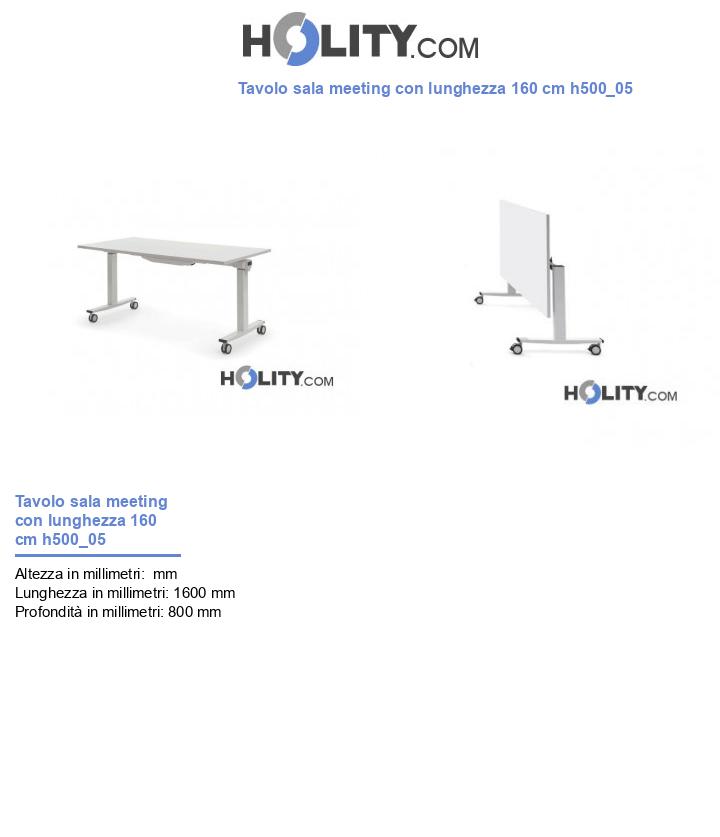 Tavolo sala meeting con lunghezza 160 cm h500_05