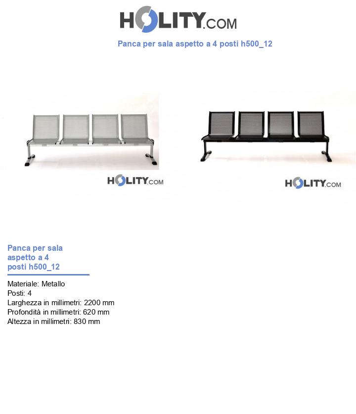 Panca per sala aspetto a 4 posti h500_12