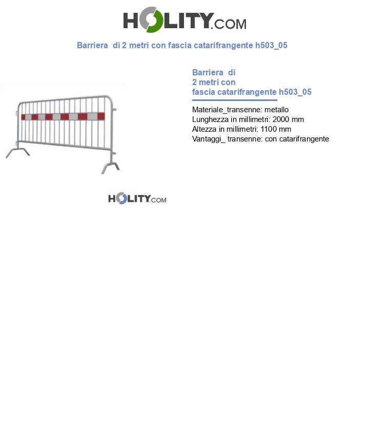 Barriera di 2 metri con fascia catarifrangente h503_05