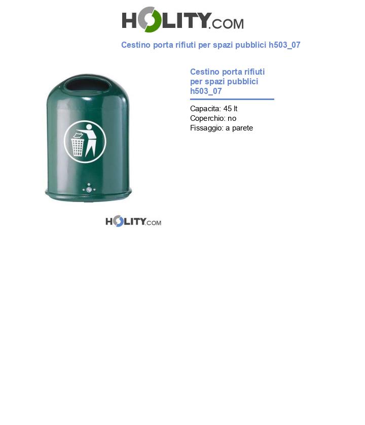 Cestino porta rifiuti per spazi pubblici h503_07