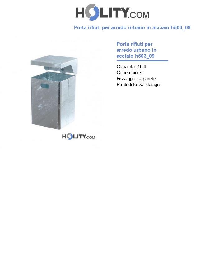 Porta rifiuti per arredo urbano in acciaio h503_09