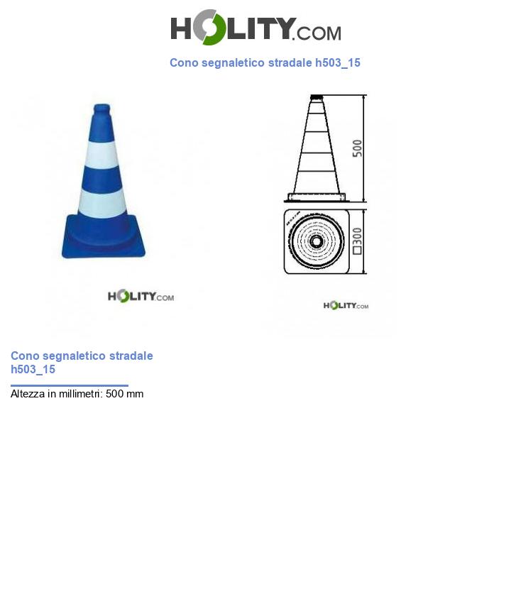 Cono segnaletico stradale h503_15