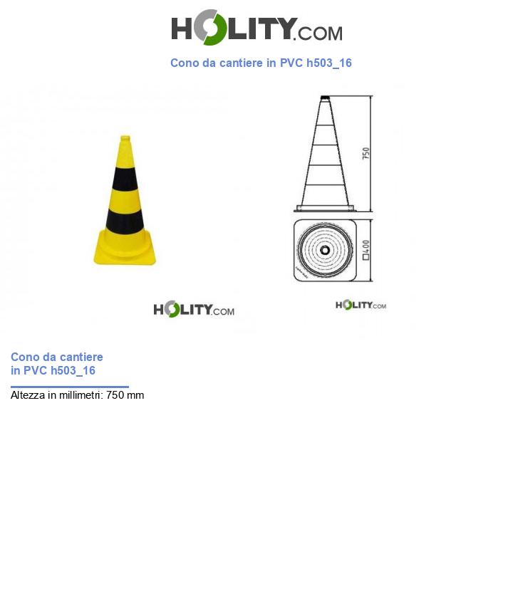 Cono da cantiere in PVC h503_16