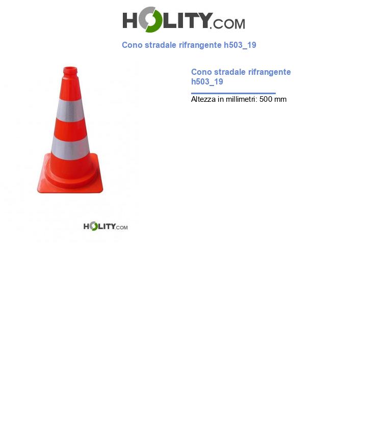 Cono stradale rifrangente h503_19