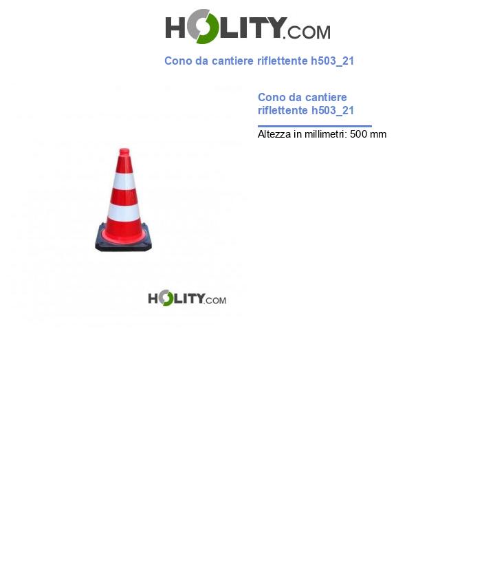 Cono da cantiere riflettente h503_21