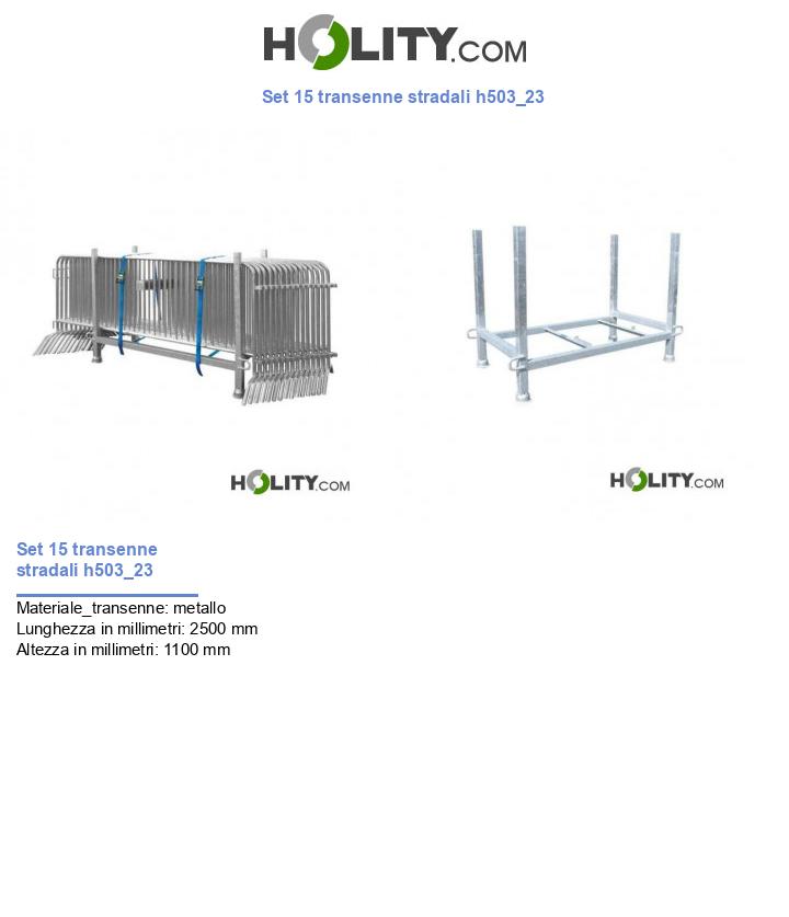 Set 15 transenne stradali h503_23