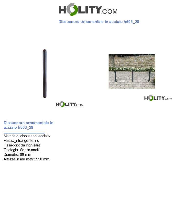 Dissuasore ornamentale in acciaio h503_28