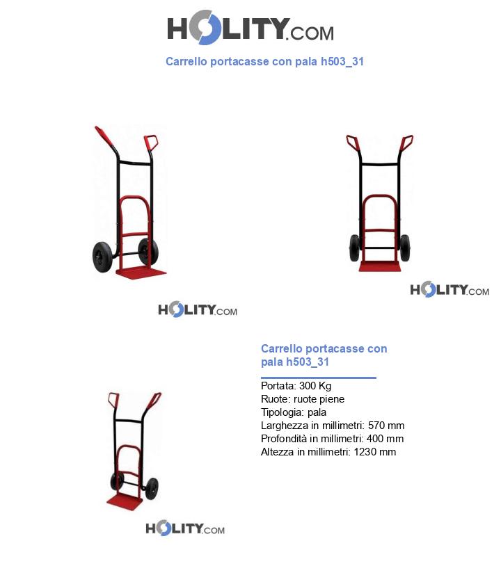 Carrello portacasse con pala h503_31