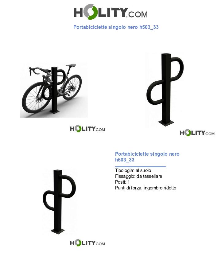 Portabiciclette singolo nero h503_33