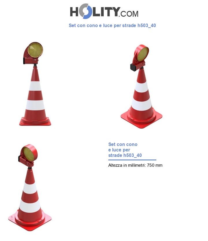 Set con cono e luce per strade h503_40