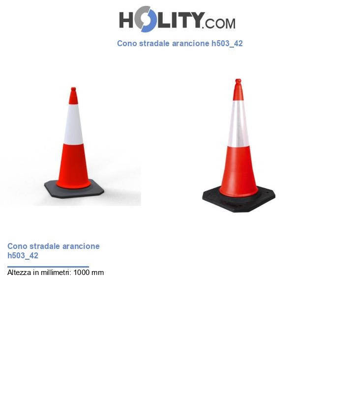 Cono stradale arancione h503_42