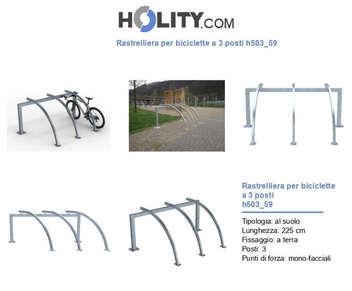 Rastrelliera per biciclette a 3 posti h503_59
