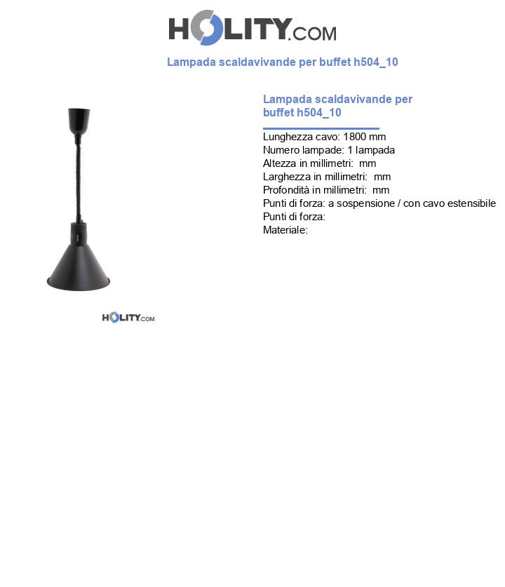 Lampada scaldavivande per buffet h504_10